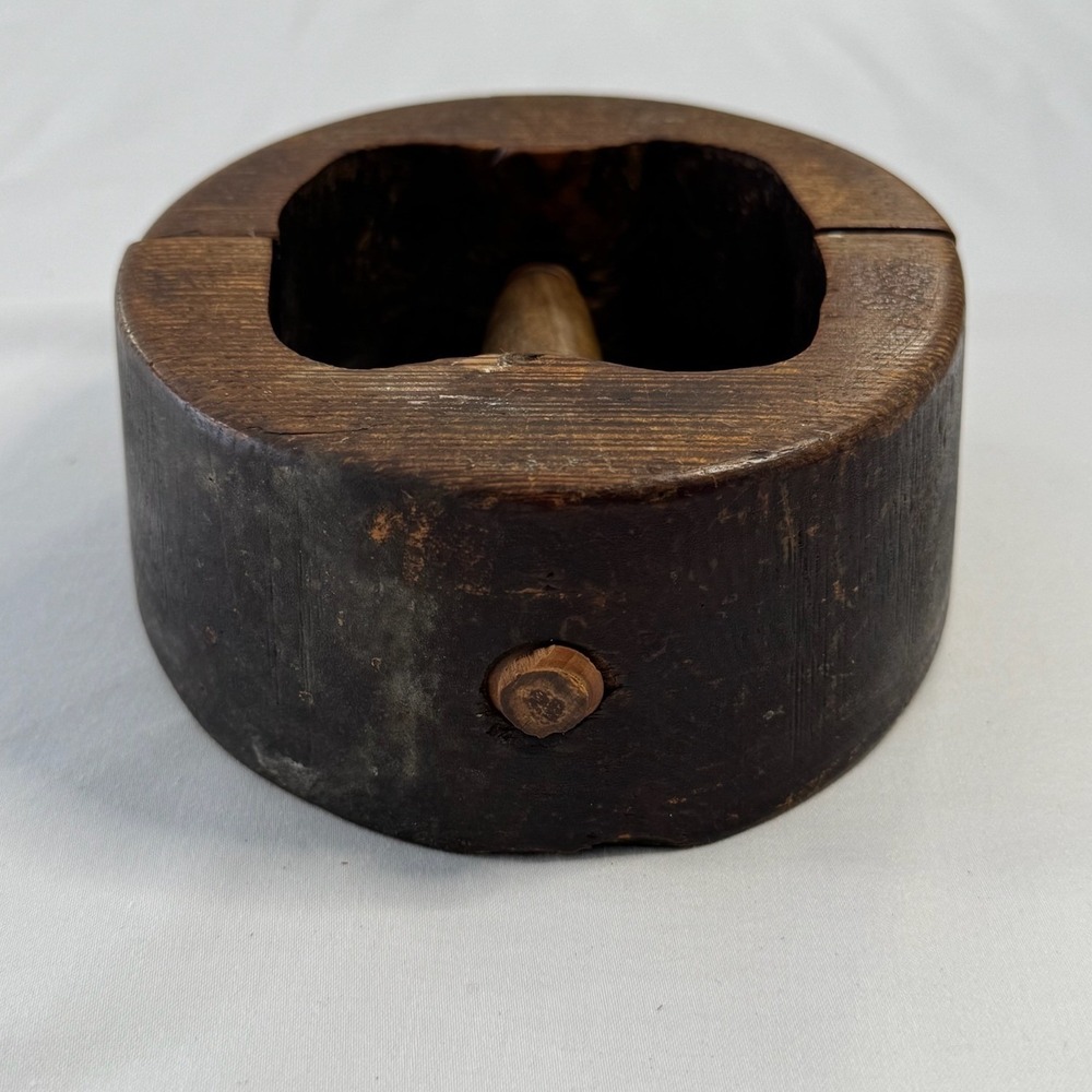 Antique Wood Hat Stretcher Millinery Tool Size 6 3/4 Rustic Industrial Decor B2